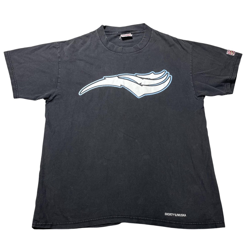 Vintage‎ Shorty's Muska T Shirt Mens Large Black Logo Graphic Skateboard Tee